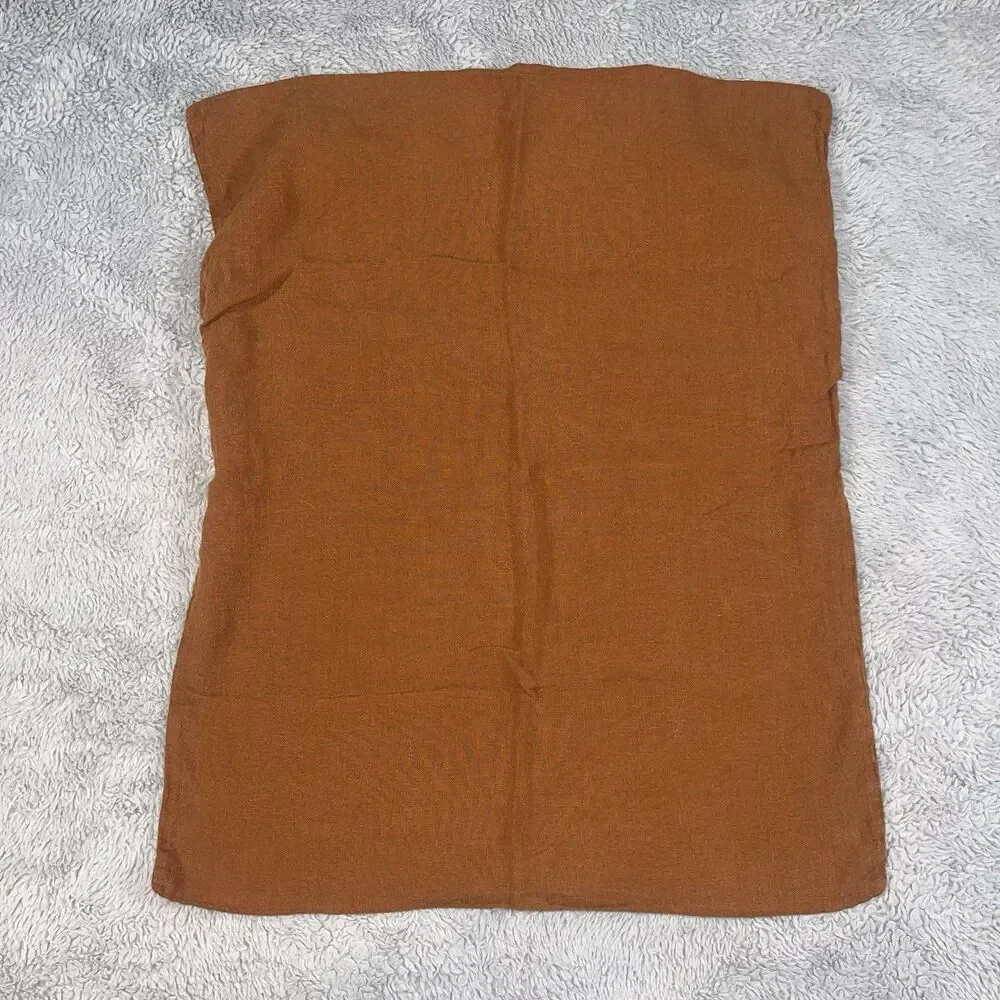 Parachute Terra Burnt Orange Queen Fitted Sheet Two Standard Pillowcovers Shams